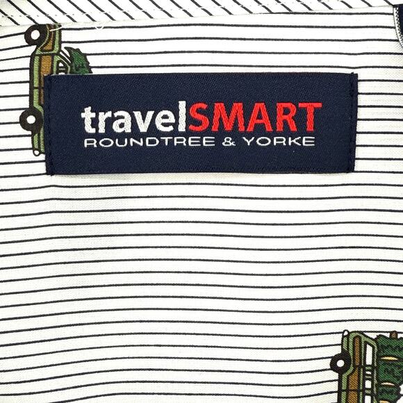 Roundtree & Yorke TravelSmart Christmas Tree Station Wagon Shirt Mens Size 4XB - Picture 5 of 6